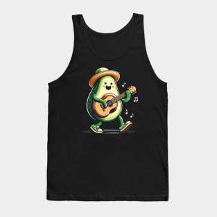 avocado playing guitar - music Tank Top